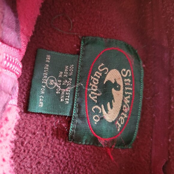 Cabelas Womens Fleece Jacket Full Zip Long Sleeve Maroon Size M - Picture 5 of 5